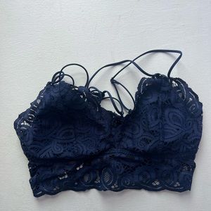Pink brand navy bralette